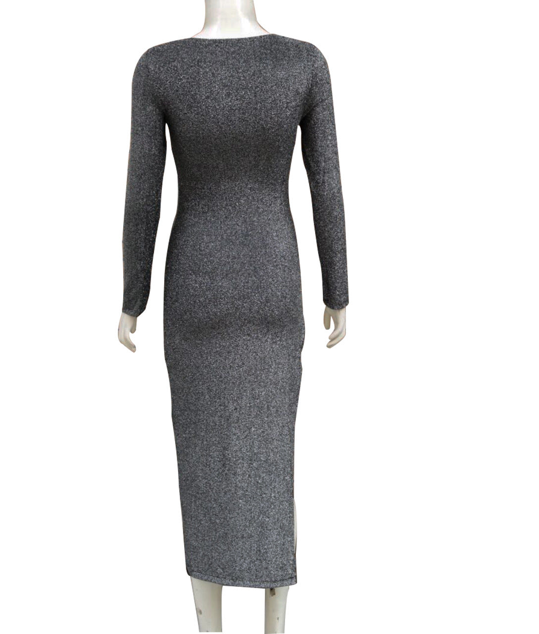 New Women's Sparkly Long Sleeve Dress with Slit