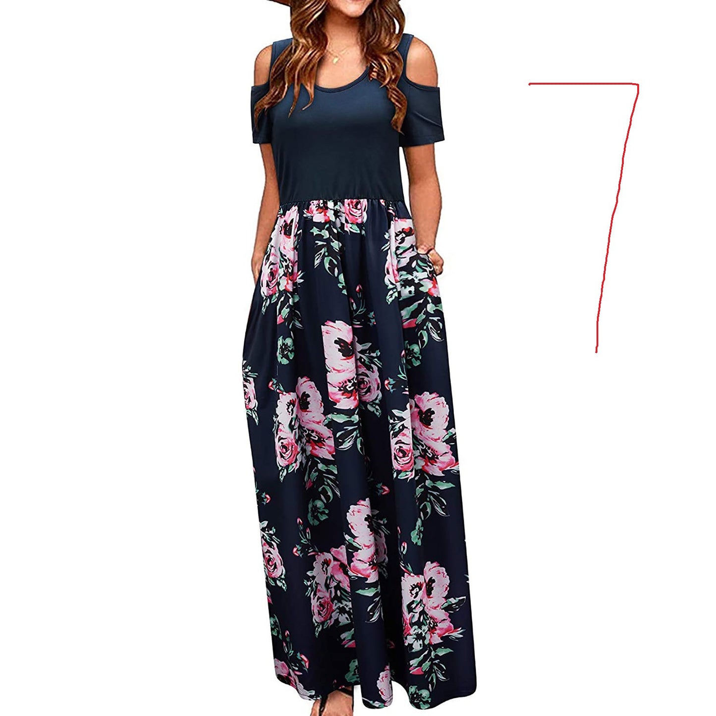 Women's Suspender Dress with European and American Print