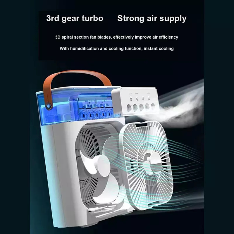 Mini aire acondicionado humidificador con ventilador silencioso