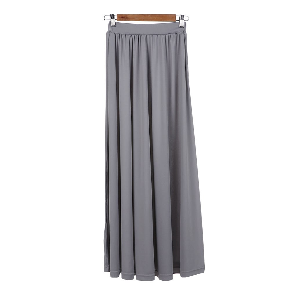 European and American Solid Color Long Skirt