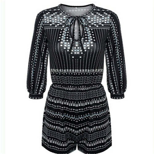Elegant Vintage Print Women's Summer Jumpsuit