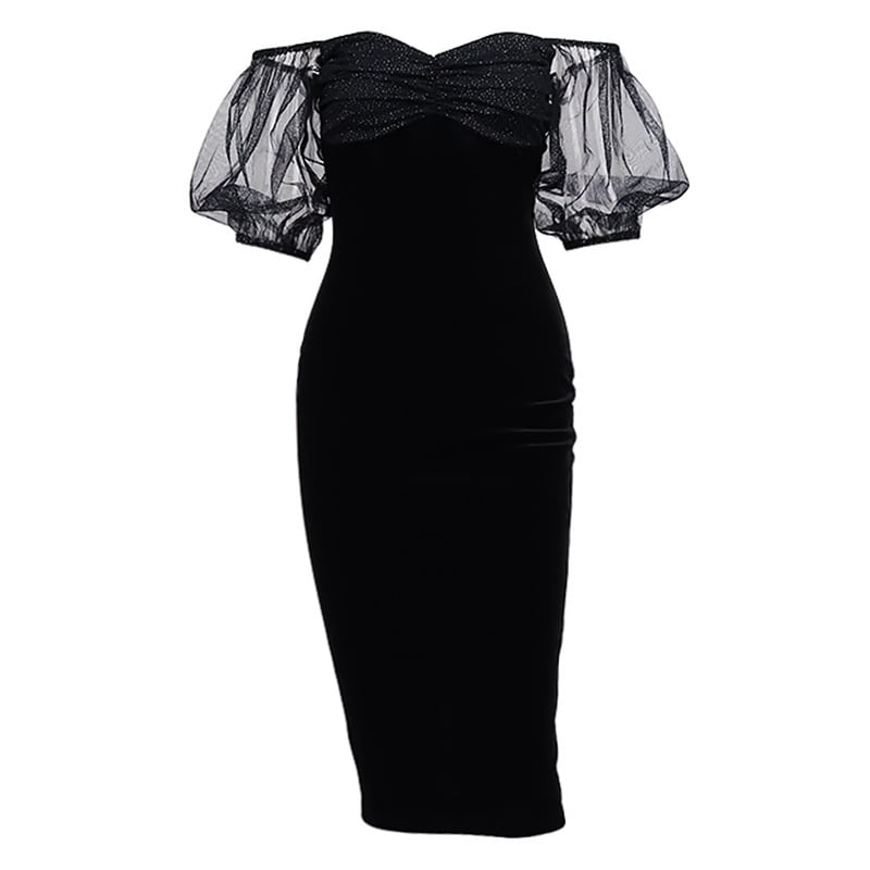 Summer Women's Velvet Sheer Bubble Top