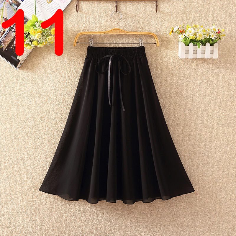 Summer Women's Lightweight Printed Chiffon Skirt