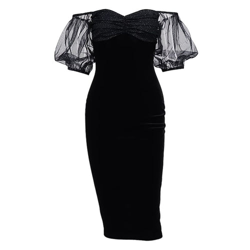 Summer Women's Velvet Sheer Bubble Top