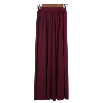 European and American Solid Color Long Skirt