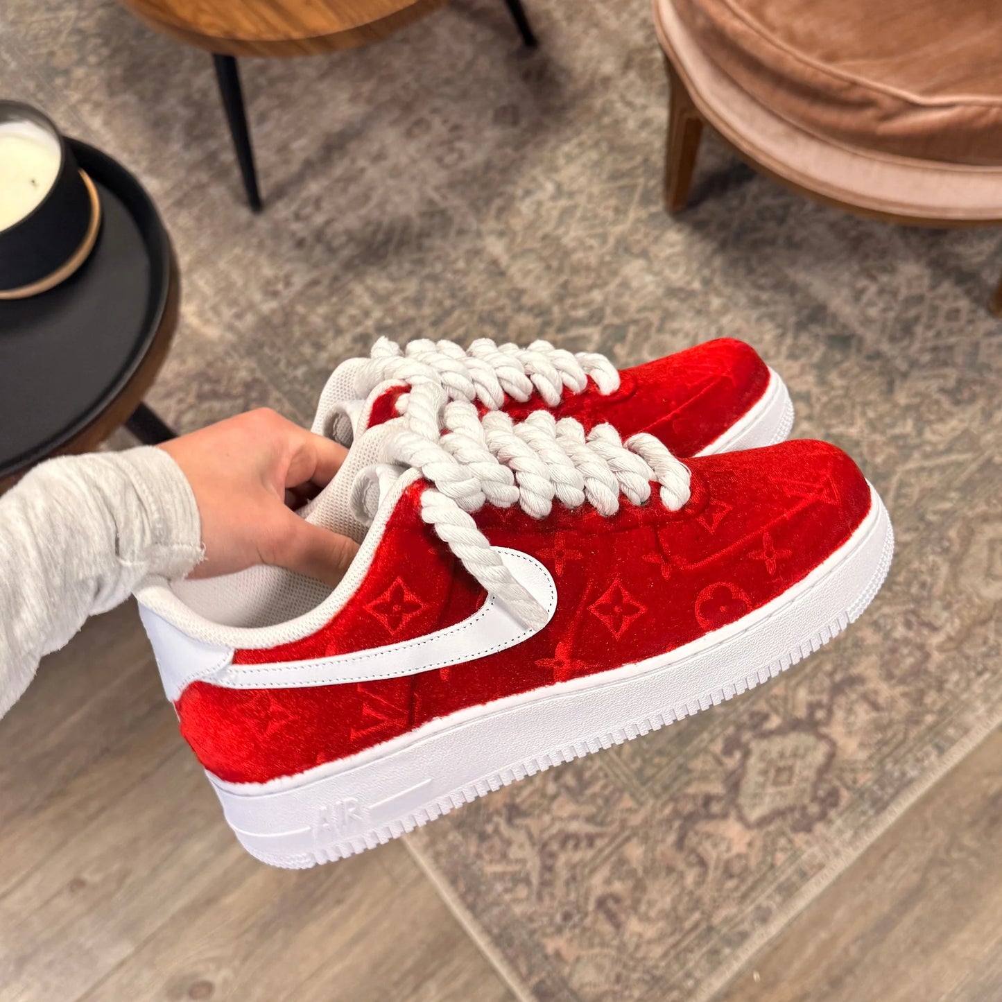 AF1 de terciopelo de diseñador personalizado