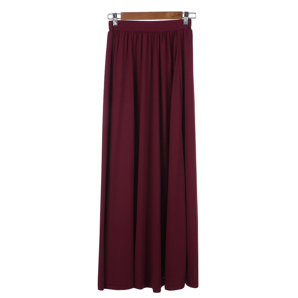 European and American Solid Color Long Skirt