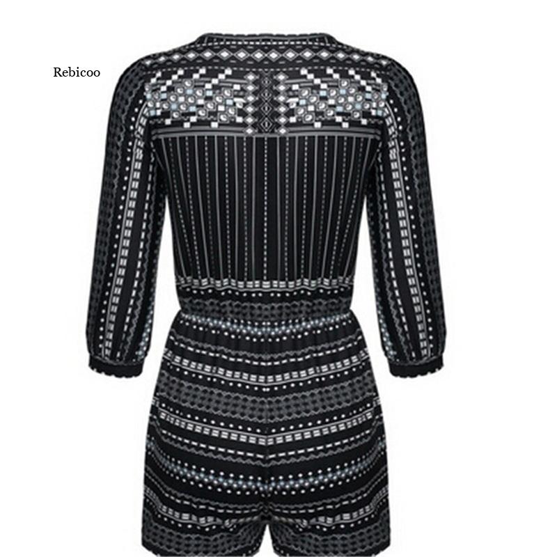 Elegant Vintage Print Women's Summer Jumpsuit