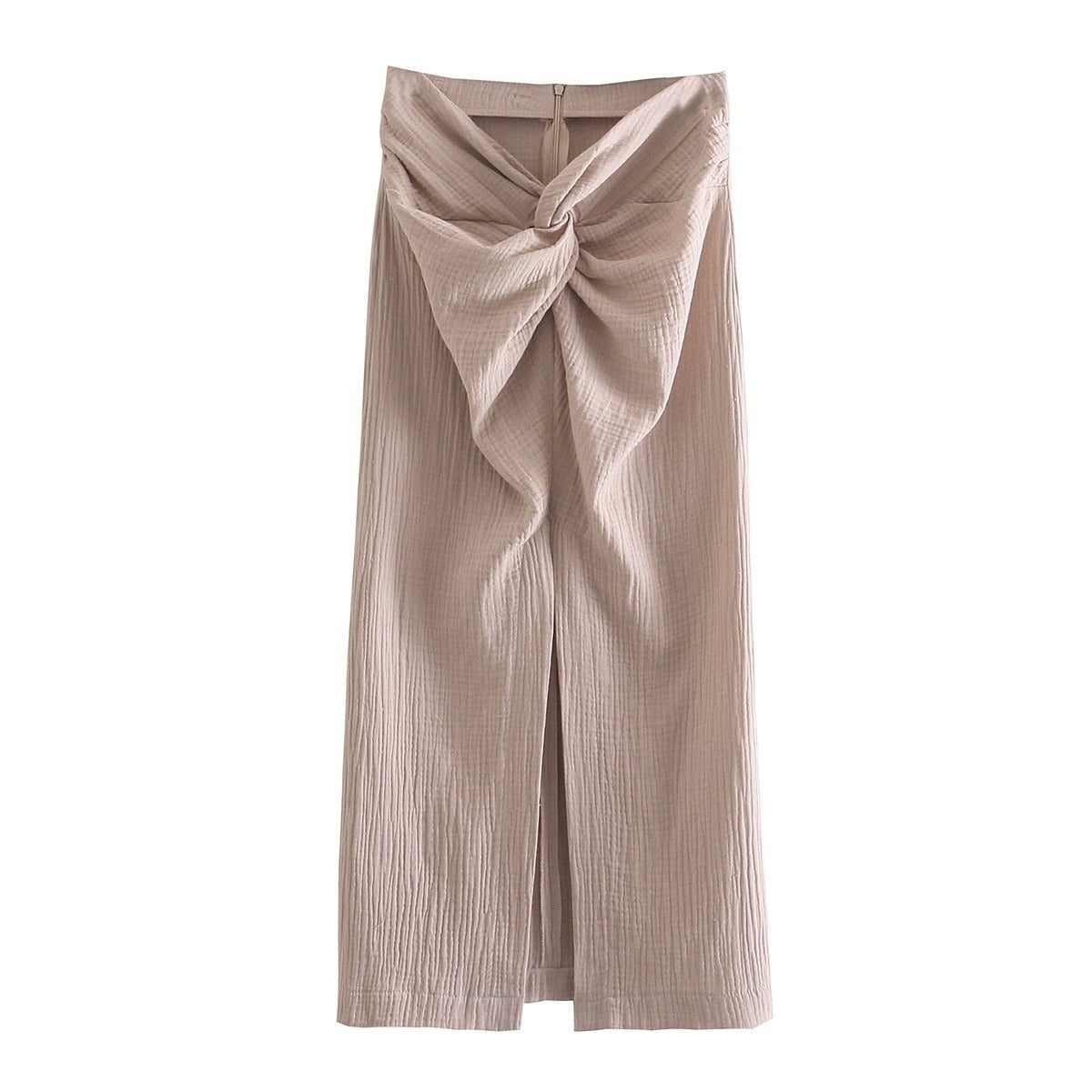 Knotted High Slit Summer Women's Bag Hip Skirt