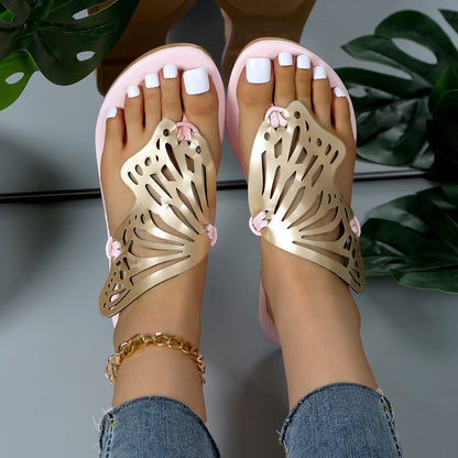 Hollow Butterfly Flip-Flops - Women's Summer Sandals